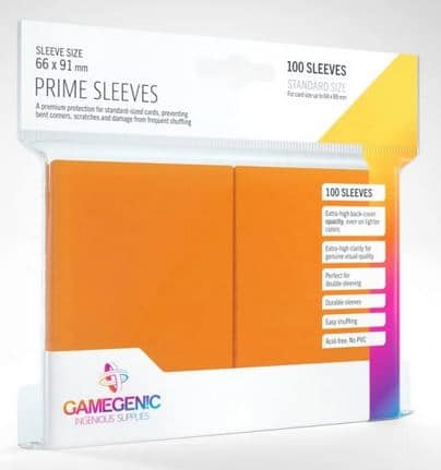 Gamegenic Prime Sleeves Orange 100 CT image 0